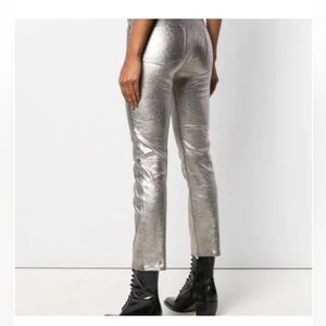 Frame Lamb Leather Pants Light Steel 25